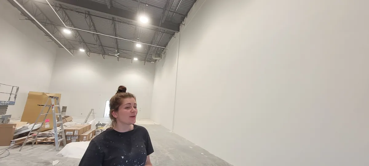 Tanya after a warehouse shop repaint, North Edmonton