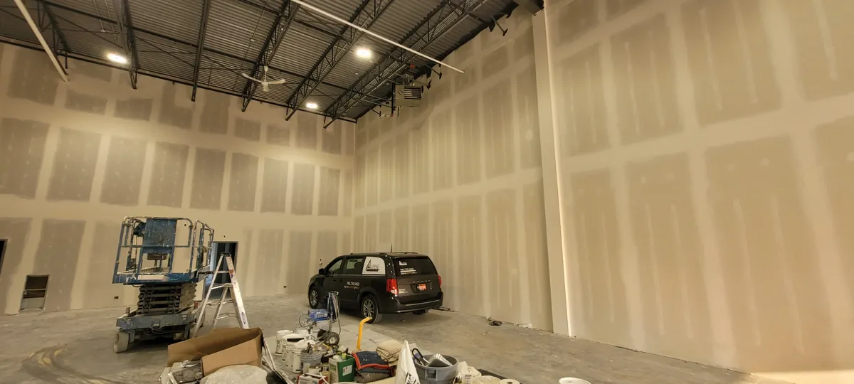 Warehouse shop before repaint, North Edmonton