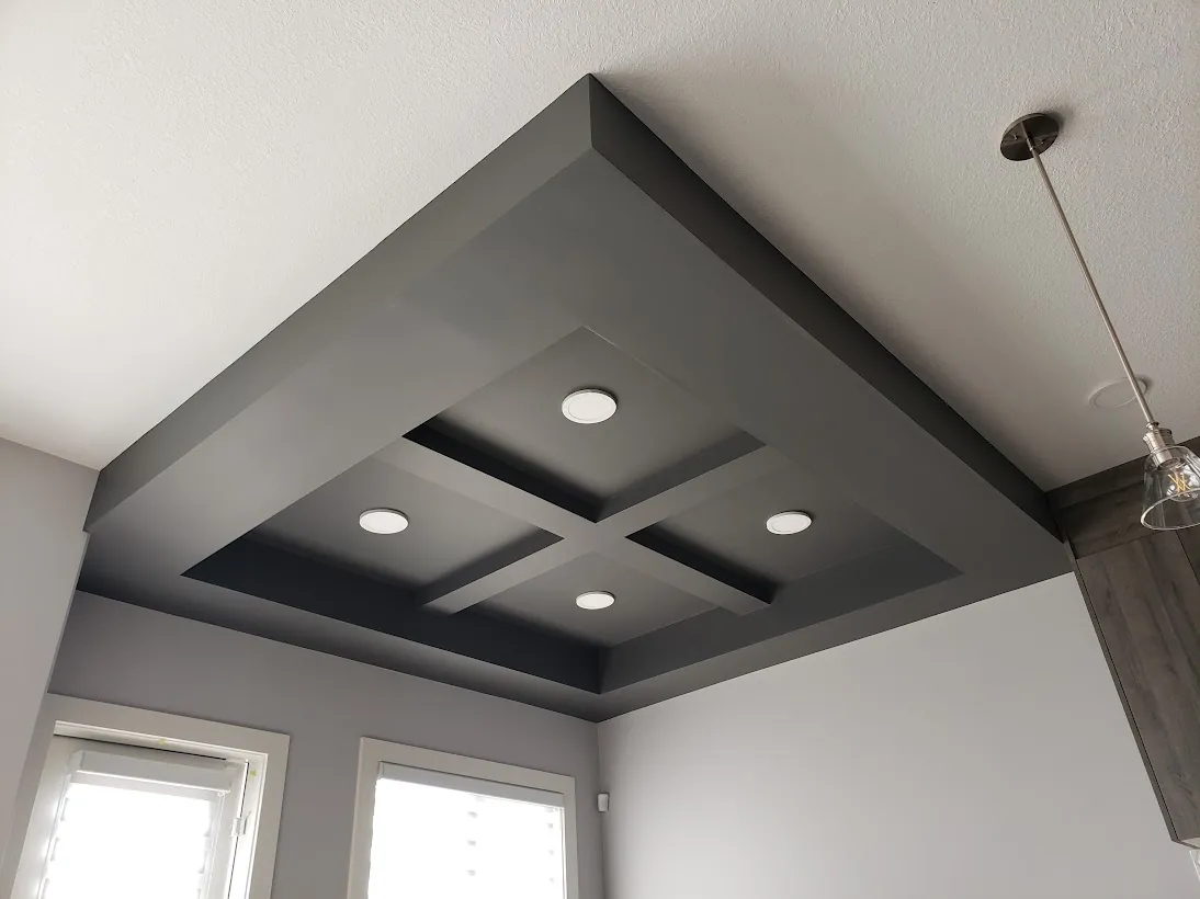 Living room feature ceiling, South Edmonton